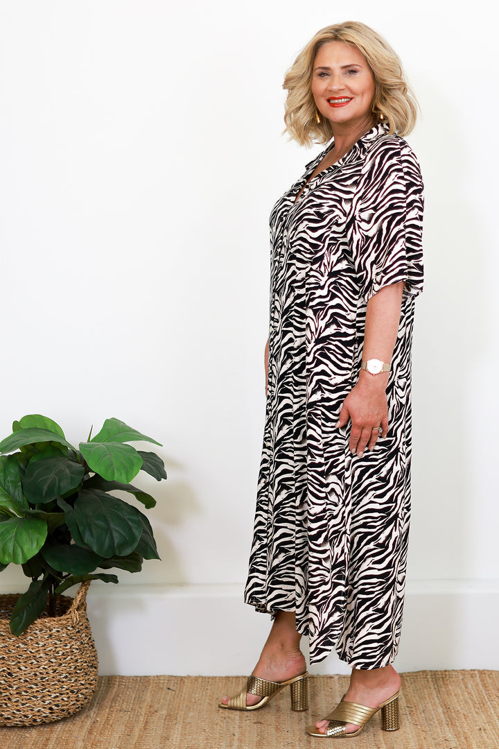 Gianni Shirt Dress | Zebra