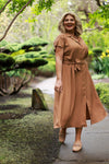 Audrey Collared Dress | Tan