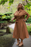 Audrey Collared Dress | Tan