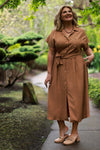 Audrey Collared Dress | Tan