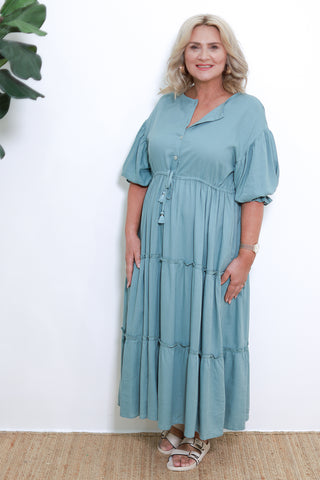 Rakel Tiered Dress | Green