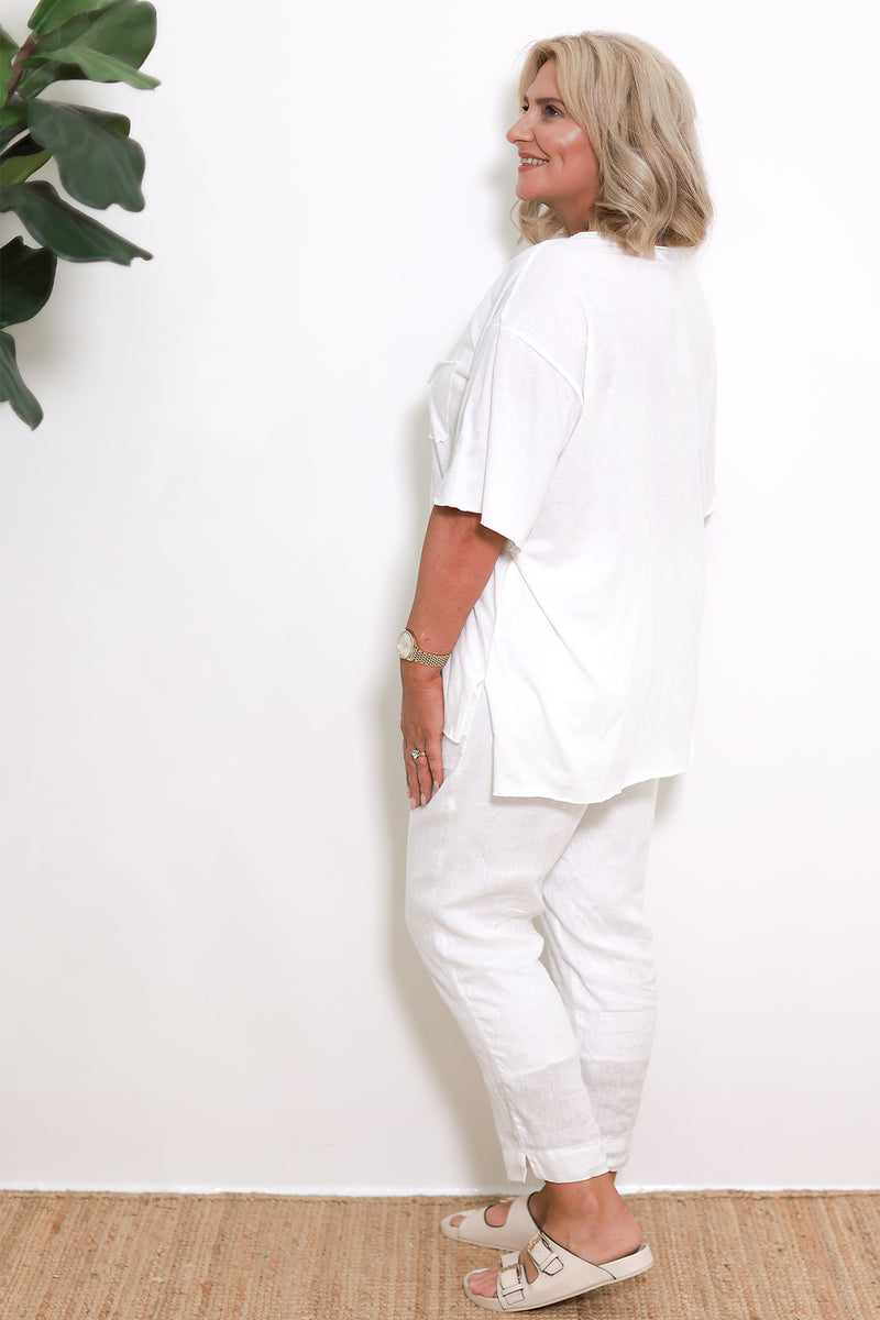 Relaxed Pocket Tshirt | White