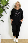 Essentials Long Slv Tee | Black