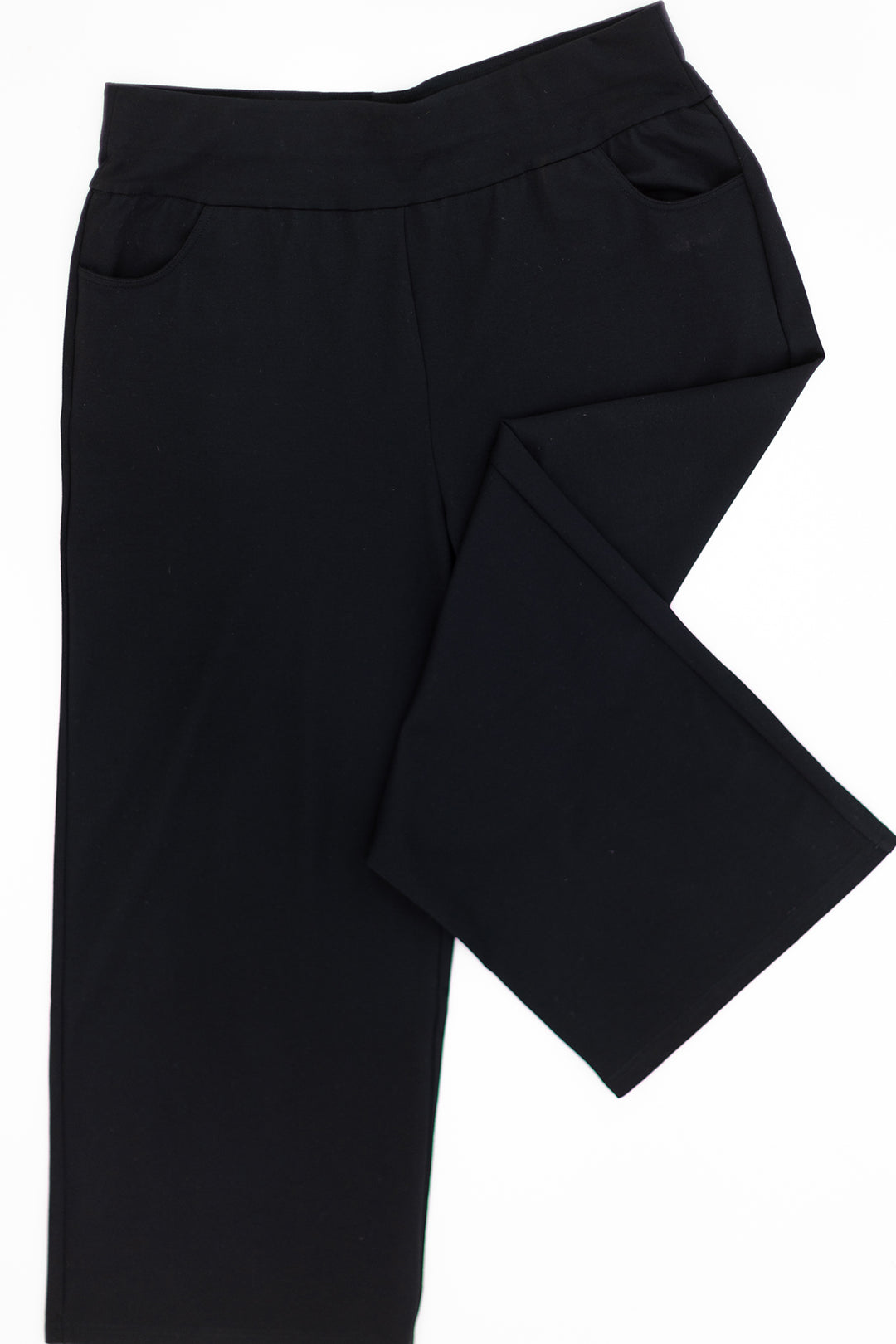 Deluxe Ponti Wide Leg Pant | Black