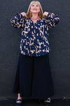 Gianna High Waisted Wide Leg Pant | Black