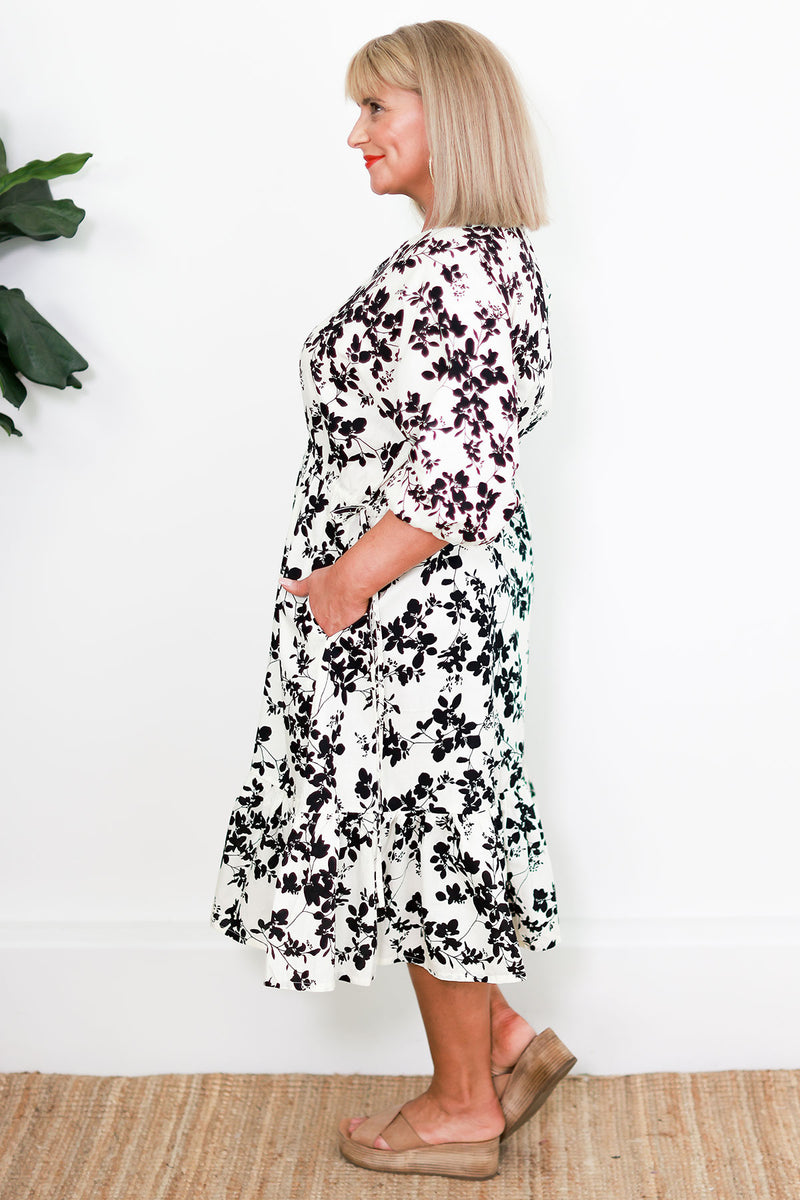 Pippa Blossom Dress | Black