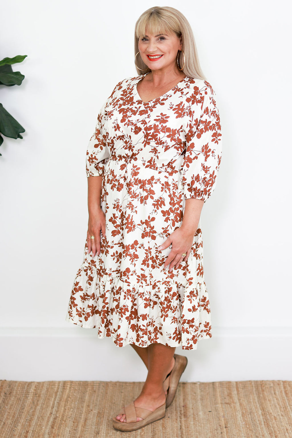 Pippa Blossom Dress | Tan