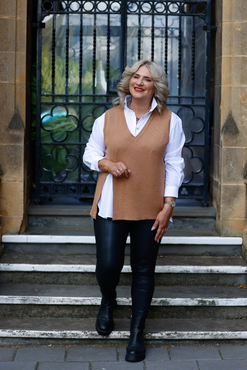 Manhattan Vest | Caramel