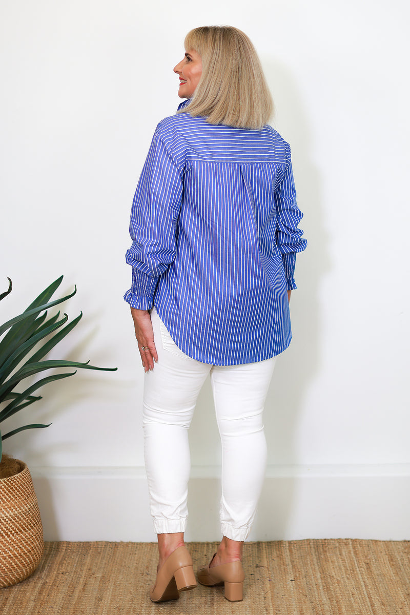 Romance Ruffles Shirt | Blue
