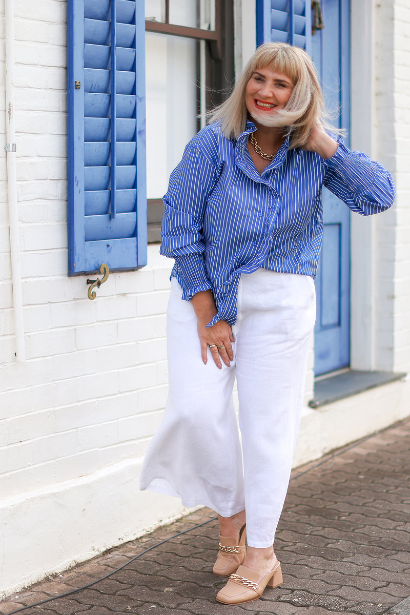 Romance Ruffles Shirt | Blue