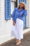 Romance Ruffles Shirt | Blue