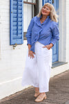 Romance Ruffles Shirt | Blue