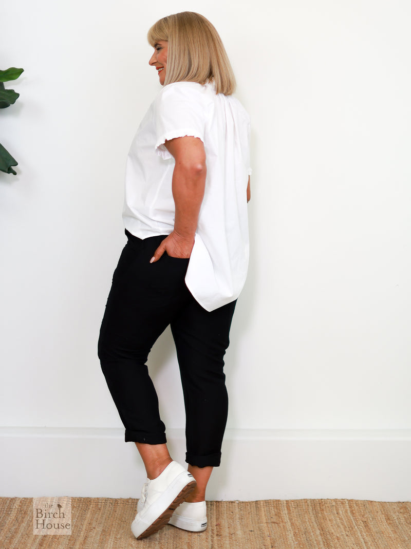 Black | Soho Linen Pants